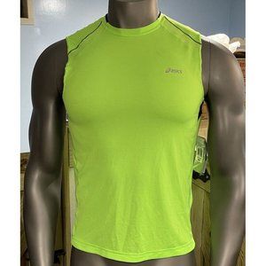 ASICS Runaround Men's Green Gecko / Black Sleeveless Muscle T-Shirt Size: Medium